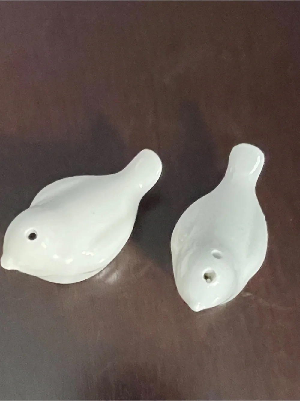 Mini White Dove Ceramic Salt and Pepper Shaker Set